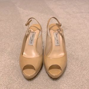 Vintage Jimmy Choo Nude Pumps